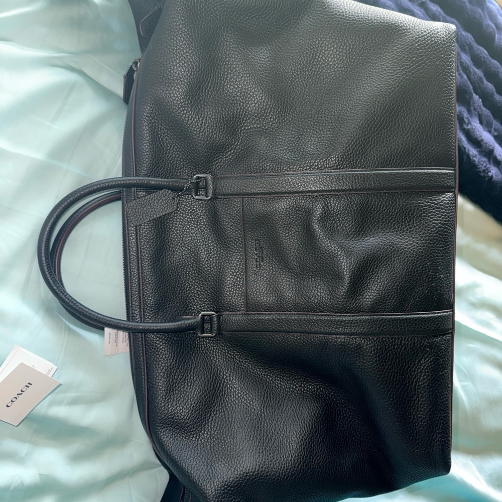 Coach trekker Pebbled Black Leather Satchel - Picture 8 of 16
